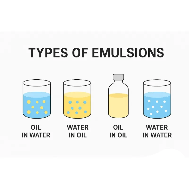 Types of emulsions